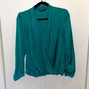 Satin Silk Green Blouse